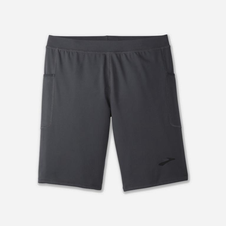 Brooks Men's Source 9 Running Shorts Singapore - Asphalt/DarkGey (74205-YEXF)